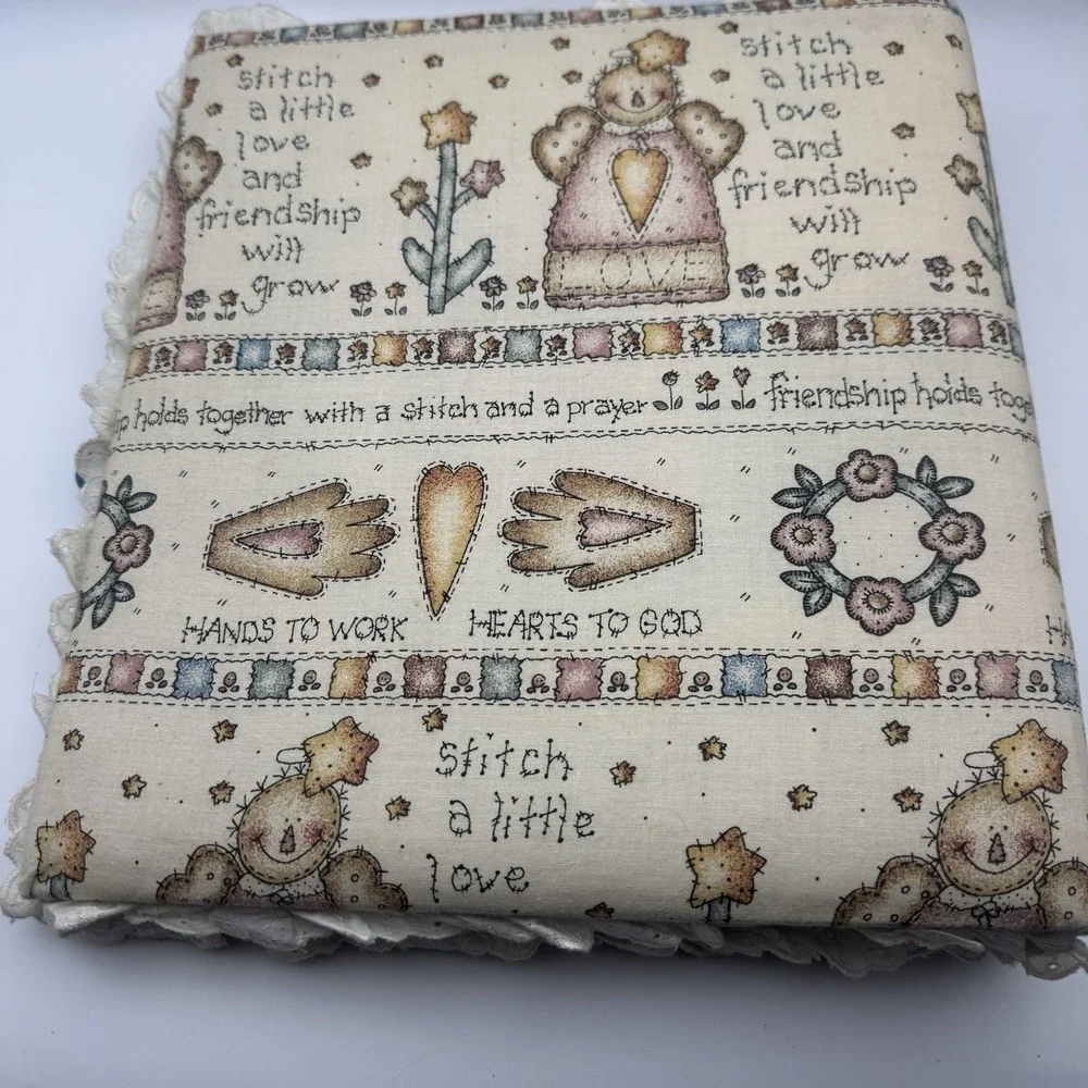 1997 Peace Creek Angel Collection Wrapped 3‎ Ring Binder Cotton Sew Quilt Craft